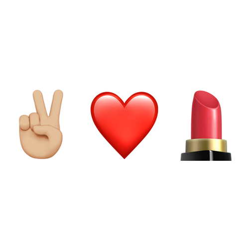✌🏼❤💄 Emoji Domain iOS rendering